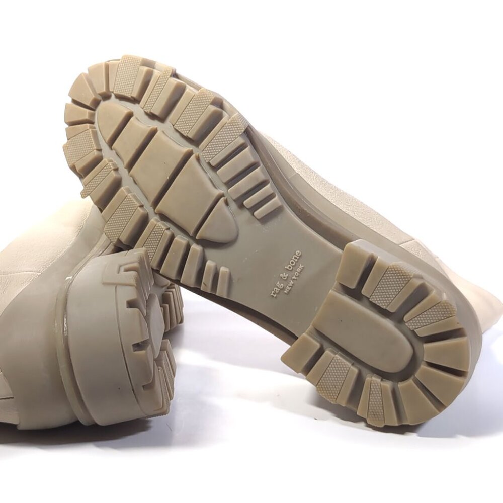 Rag & Bone Boots Beige Leather Womens Size 11 | Eur 41 Oyster Leather - Picture 6 of 9